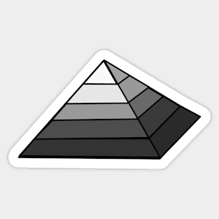 Greyscale Pyramid Sticker